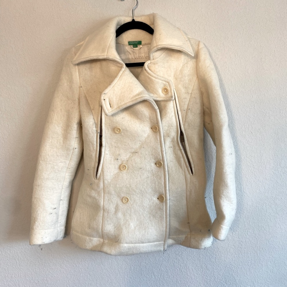 Cream United Colors of Benetton coat
